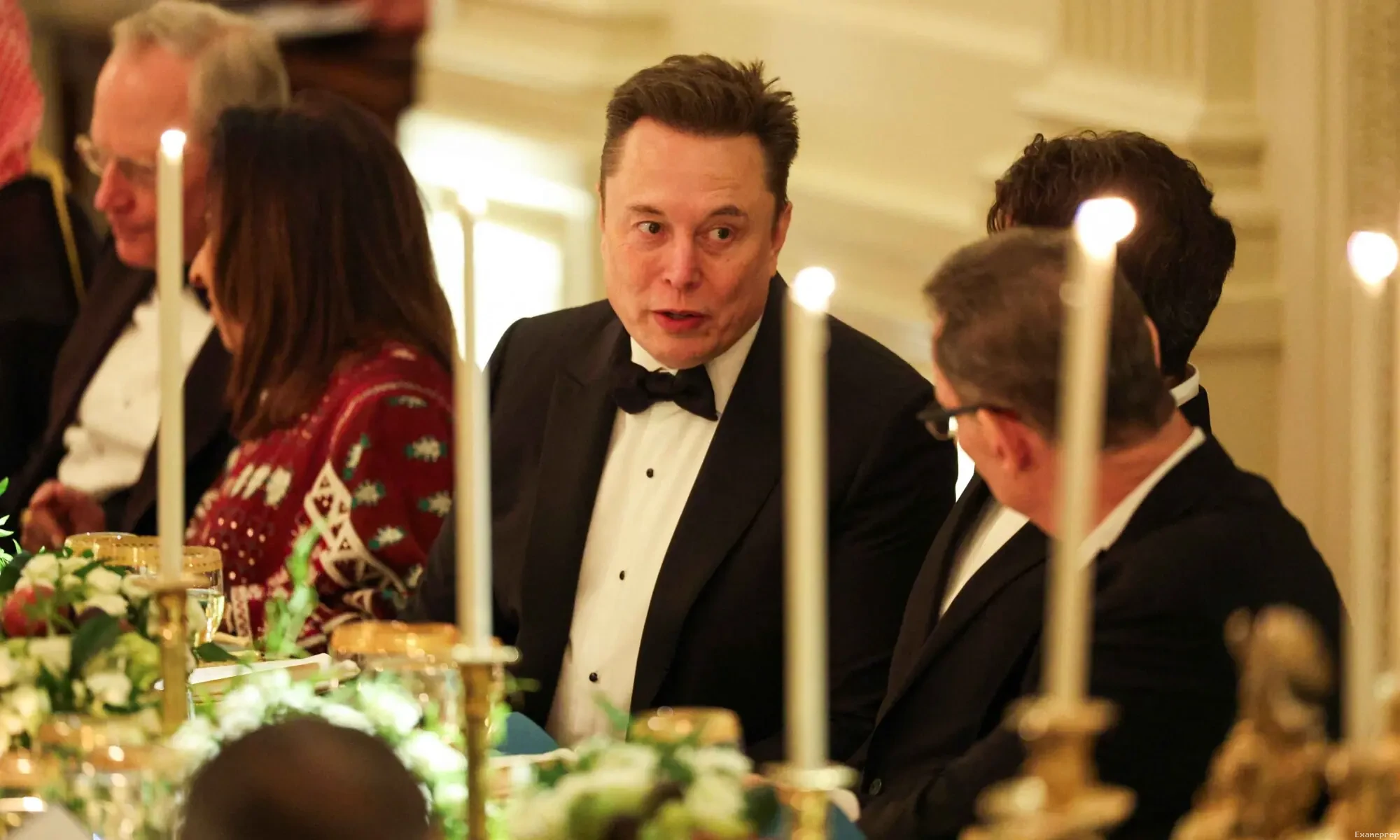 Elon Musk attends a dinner hosted by US President Donald Trump for Saudi Crown Prince and Prime Minister Mohammed bin Salman, at the White House in Washington, DC, US on November 18, 2025. &mdash; Reuters